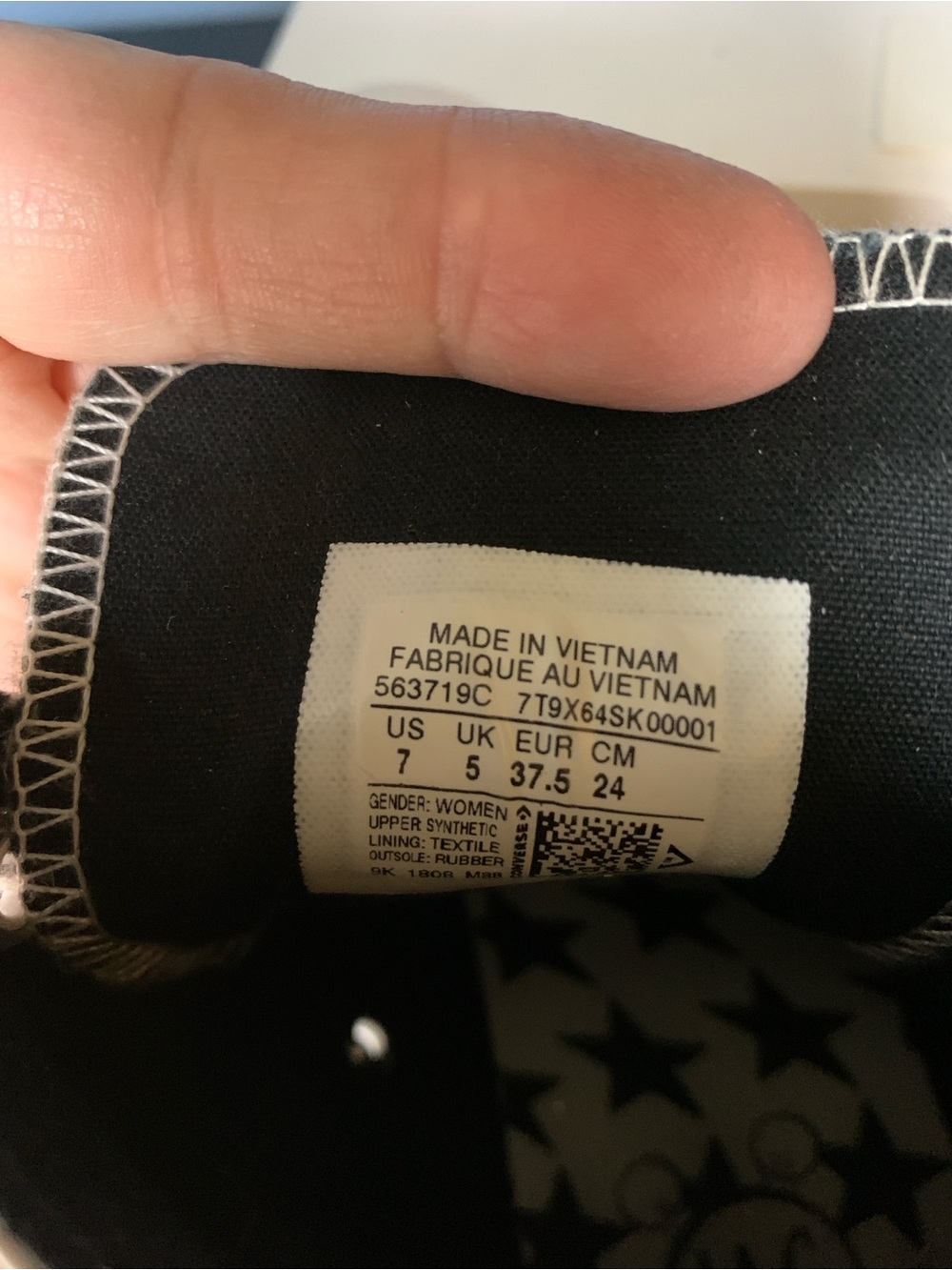 Converse Patent White High-Top All Star Sneakers with Black Logo Stars - Picture 7 of 7